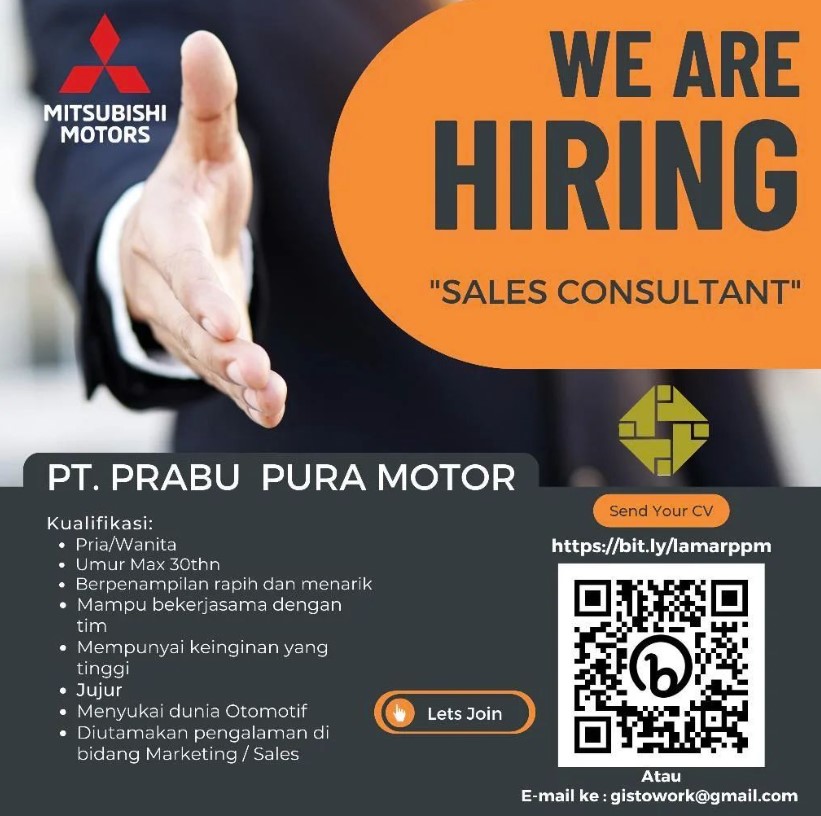 Lowongan Kerja PT Prabu Pura Motor Subang (Dealer Mitsubishi)